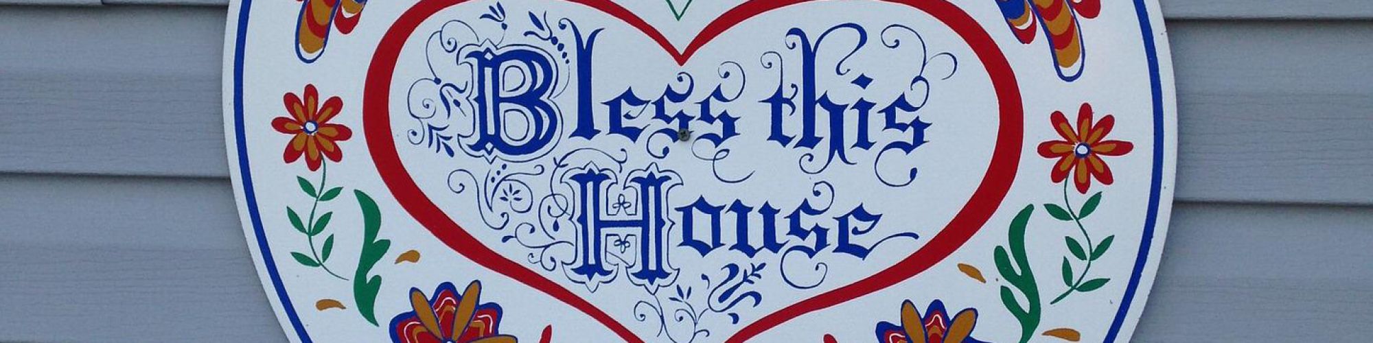 Türschild "Bless this House"