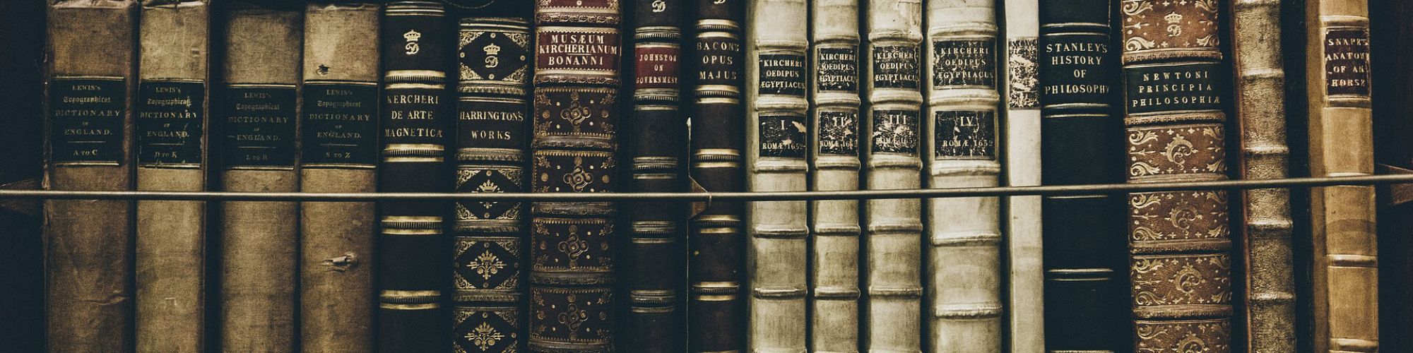 Bücherregal mit alten Büchern